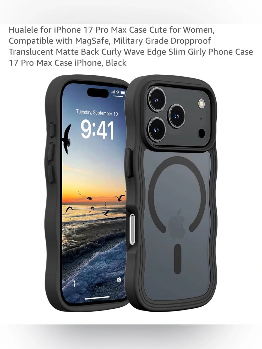 Black Rugged MagSafe-Compatible iPhone 17 Pro Max Case